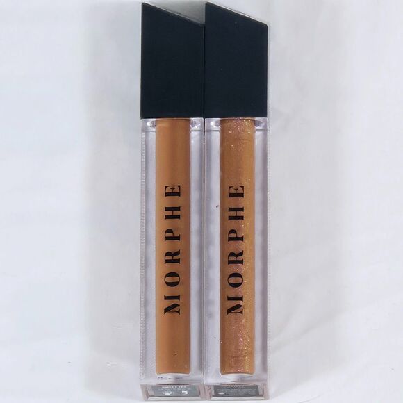 Morphe 2pc Lip Gloss Bundle Sweet Tea & Trippy Shimmer Brown Duo 0.15 fl oz each - Picture 1 of 4